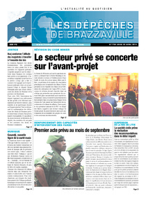 Les Dépêches de Brazzaville : Édition kinshasa du 25 avril 2013