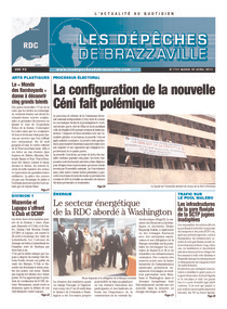 Les Dépêches de Brazzaville : Édition kinshasa du 30 avril 2013