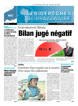 Les Dépêches de Brazzaville : Édition kinshasa du 10 mai 2013