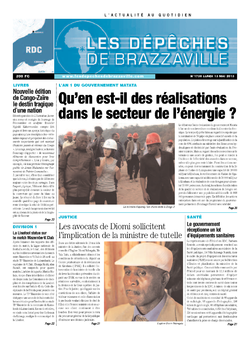 Les Dépêches de Brazzaville : Édition kinshasa du 13 mai 2013
