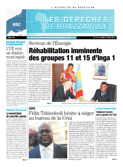 Les Dépêches de Brazzaville : Édition kinshasa du 27 mai 2013