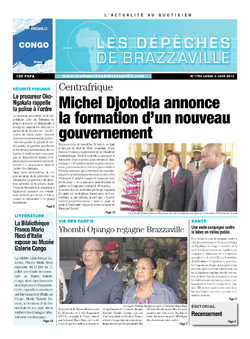 Les Dépêches de Brazzaville : Édition brazzaville du 03 juin 2013