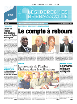 Les Dépêches de Brazzaville : Édition kinshasa du 03 juin 2013