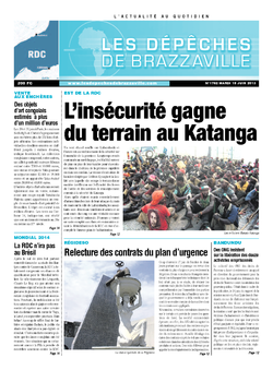 Les Dépêches de Brazzaville : Édition kinshasa du 18 juin 2013