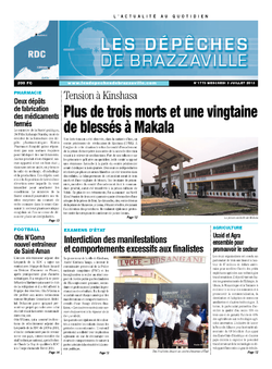 Les Dépêches de Brazzaville : Édition kinshasa du 03 juillet 2013