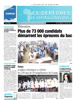 Les Dépêches de Brazzaville : Édition brazzaville du 09 juillet 2013