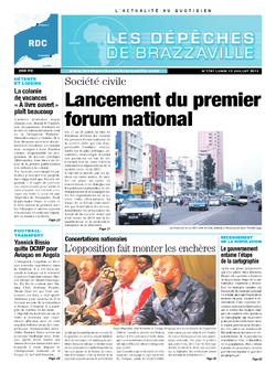 Les Dépêches de Brazzaville : Édition kinshasa du 15 juillet 2013