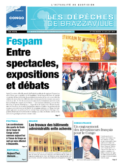 Les Dépêches de Brazzaville : Édition brazzaville du 16 juillet 2013