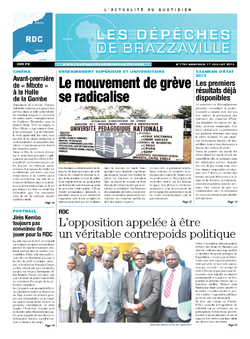 Les Dépêches de Brazzaville : Édition kinshasa du 17 juillet 2013