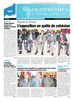 Les Dépêches de Brazzaville : Édition kinshasa du 18 juillet 2013