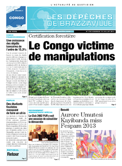 Les Dépêches de Brazzaville : Édition brazzaville du 19 juillet 2013