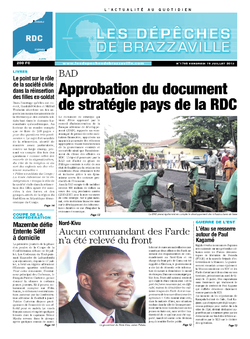 Les Dépêches de Brazzaville : Édition kinshasa du 19 juillet 2013