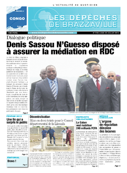 Les Dépêches de Brazzaville : Édition brazzaville du 22 juillet 2013