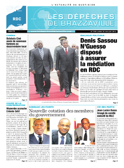 Les Dépêches de Brazzaville : Édition kinshasa du 22 juillet 2013