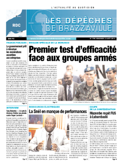 Les Dépêches de Brazzaville : Édition kinshasa du 02 août 2013