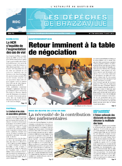 Les Dépêches de Brazzaville : Édition kinshasa du 07 août 2013
