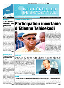 Les Dépêches de Brazzaville : Édition kinshasa du 14 août 2013