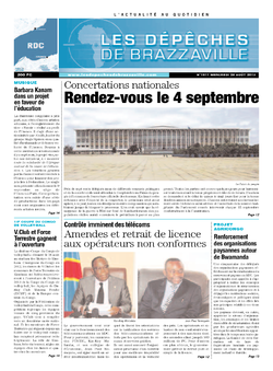 Les Dépêches de Brazzaville : Édition kinshasa du 28 août 2013