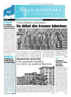 Les Dépêches de Brazzaville : Édition kinshasa du 11 septembre 2013
