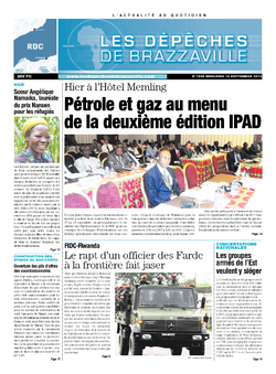Les Dépêches de Brazzaville : Édition kinshasa du 18 septembre 2013