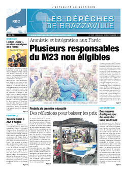 Les Dépêches de Brazzaville : Édition kinshasa du 20 septembre 2013