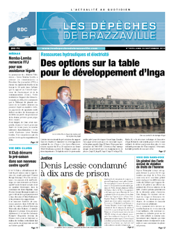 Les Dépêches de Brazzaville : Édition kinshasa du 23 septembre 2013