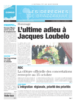 Les Dépêches de Brazzaville : Édition brazzaville du 11 octobre 2013