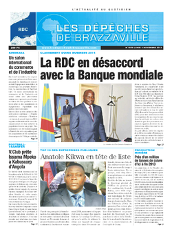 Les Dépêches de Brazzaville : Édition kinshasa du 04 novembre 2013