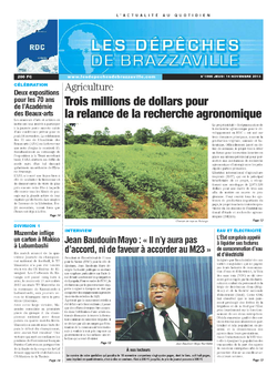 Les Dépêches de Brazzaville : Édition kinshasa du 14 novembre 2013