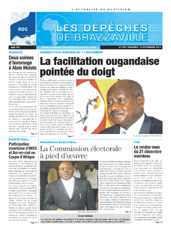 Les Dépêches de Brazzaville : Édition kinshasa du 15 novembre 2013