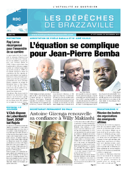 Les Dépêches de Brazzaville : Édition kinshasa du 26 novembre 2013
