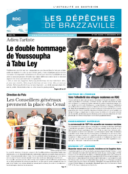 Les Dépêches de Brazzaville : Édition kinshasa du 10 décembre 2013