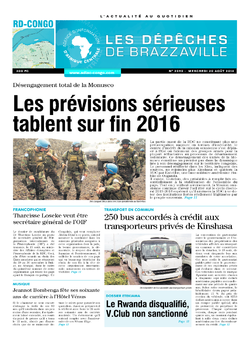 Les Dépêches de Brazzaville : Édition kinshasa du 20 août 2014