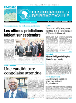 Les Dépêches de Brazzaville : Édition kinshasa du 10 septembre 2014