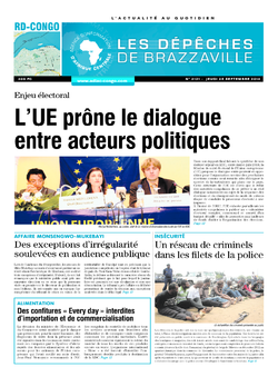 Les Dépêches de Brazzaville : Édition kinshasa du 25 septembre 2014