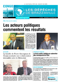 Les Dépêches de Brazzaville : Édition brazzaville du 08 octobre 2014