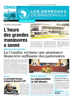 Les Dépêches de Brazzaville : Édition brazzaville du 09 octobre 2014