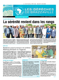 Les Dépêches de Brazzaville : Édition kinshasa du 09 octobre 2014