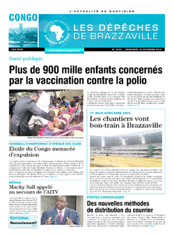 Les Dépêches de Brazzaville : Édition brazzaville du 10 octobre 2014