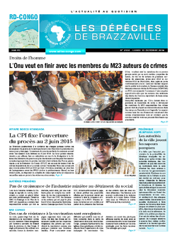 Les Dépêches de Brazzaville : Édition kinshasa du 13 octobre 2014