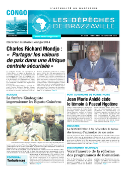 Les Dépêches de Brazzaville : Édition brazzaville du 15 octobre 2014
