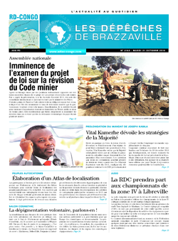 Les Dépêches de Brazzaville : Édition kinshasa du 21 octobre 2014