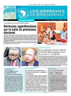 Les Dépêches de Brazzaville : Édition kinshasa du 07 novembre 2014