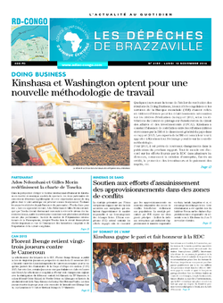 Les Dépêches de Brazzaville : Édition kinshasa du 10 novembre 2014