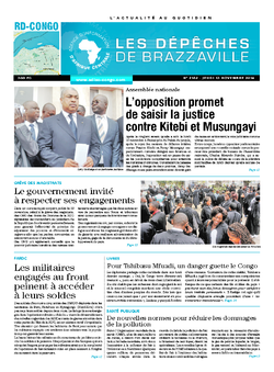 Les Dépêches de Brazzaville : Édition kinshasa du 13 novembre 2014