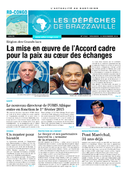 Les Dépêches de Brazzaville : Édition kinshasa du 14 novembre 2014