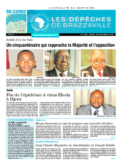 Les Dépêches de Brazzaville : Édition kinshasa du 18 novembre 2014