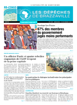 Les Dépêches de Brazzaville : Édition kinshasa du 19 novembre 2014