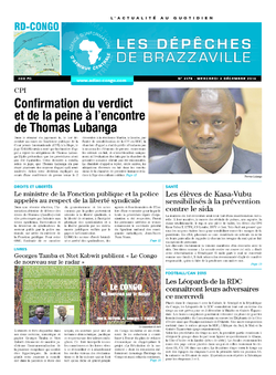 Les Dépêches de Brazzaville : Édition kinshasa du 03 décembre 2014