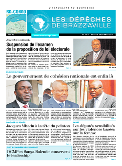 Les Dépêches de Brazzaville : Édition kinshasa du 09 décembre 2014